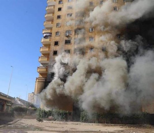 حريق عمارة الدائري