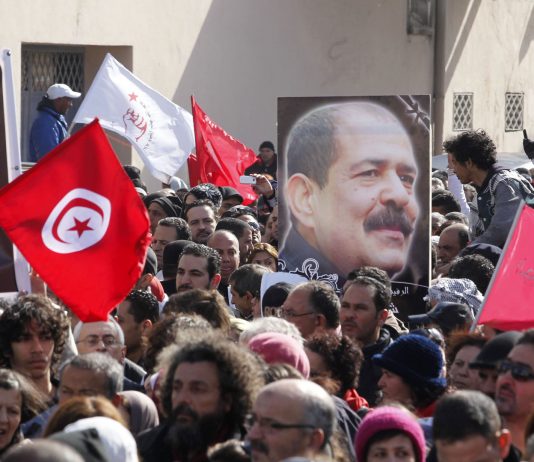 مسيرة الشهيد شكري بلعيد.