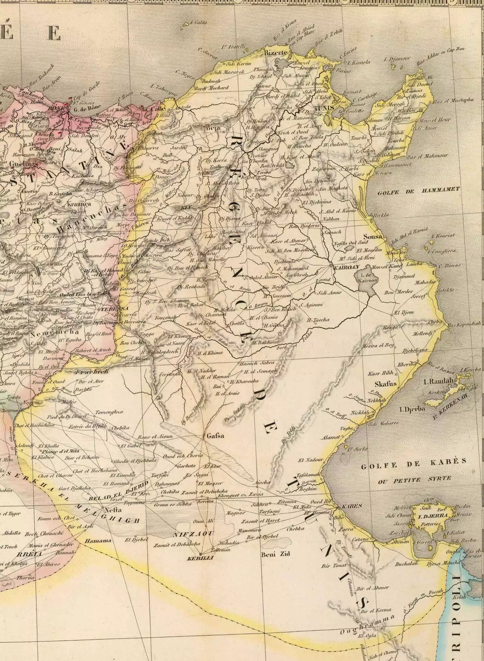 خريطة تونس الأصلية