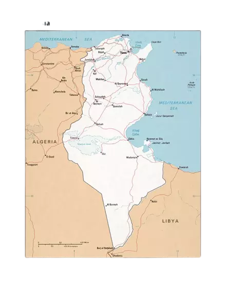 خريطة دولة تونس