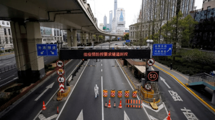 شوارع شنغهاي خالية