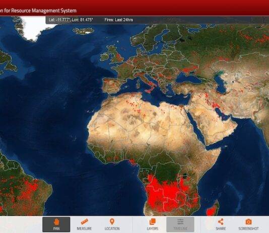 La carte des incendies