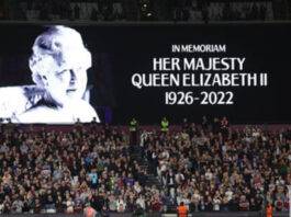 حدادا على وفاة الملكة إليزابيث